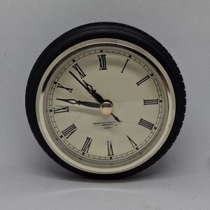 Vintage Black Tire Heritage Mint Quartz Desk Clock